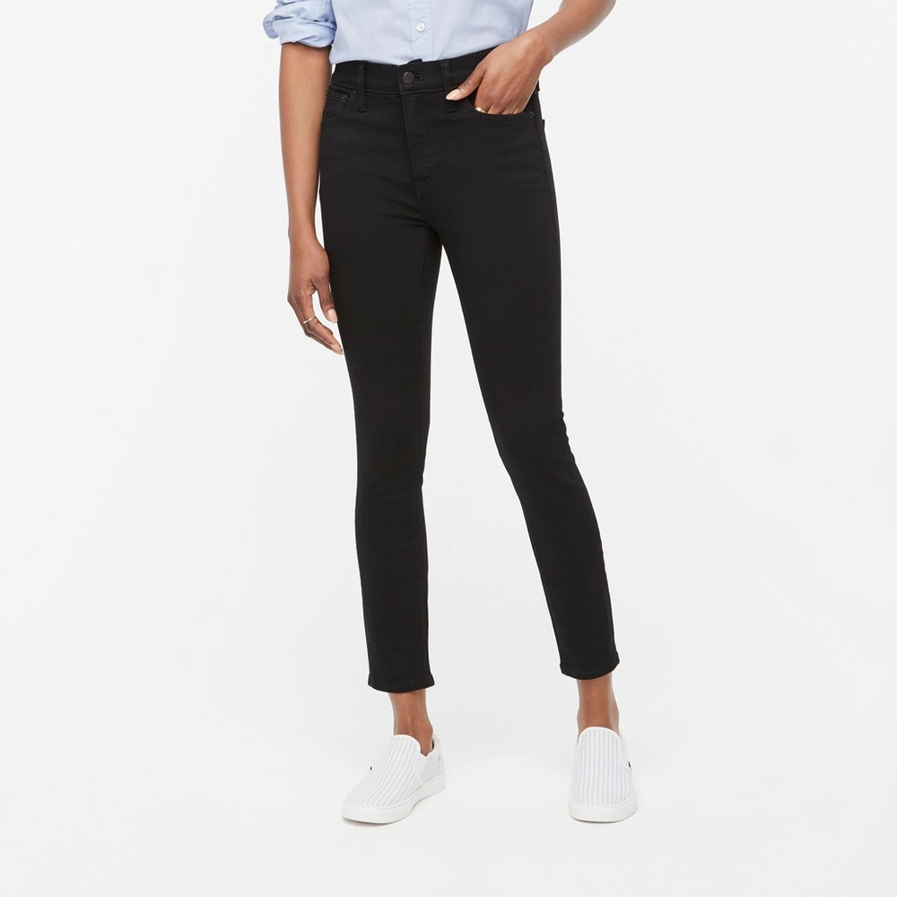 NWT J. Crew 9" Mid-Rise Black Skinny Jean